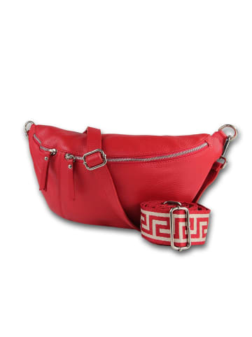 Toscanto Leder Gürteltasche Toscanto Tasche rot ca. 37cm