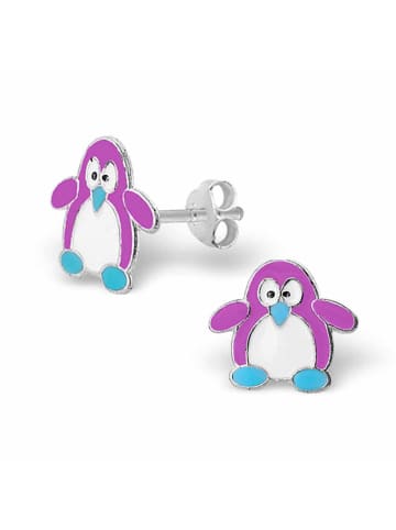 schmuck23 Silber-Ohrringe Pinguin 0,7 cm x 0,8 cm