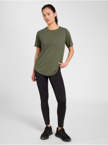 Hummel T-Shirt Raglanärmel Hmlmt Vanja Damen in DEEP LICHEN GREEN