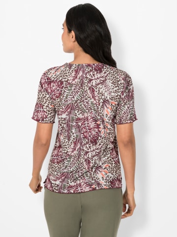 WITT WEIDEN Shirt in ecru-bordeaux-bedruckt