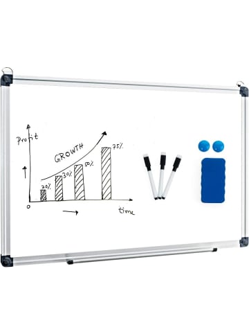 COSTWAY Whiteboard 70x50cm in Weiß