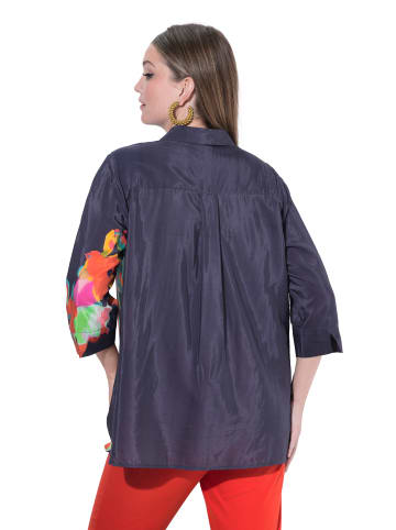 Ulla Popken Hemdbluse in dunkles marine