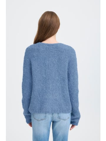 ICHI Strick-Cardigan langarm IHBLARISA Oversize fit in Blue Yonder