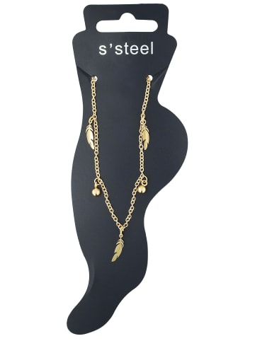 Adeliás Damen Anhänger aus Edelstahl in gold