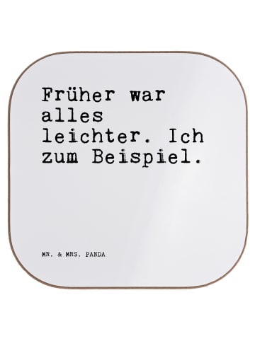 Mr. & Mrs. Panda Glasuntersetzer Früher war alles leichter.... m... in Weiß