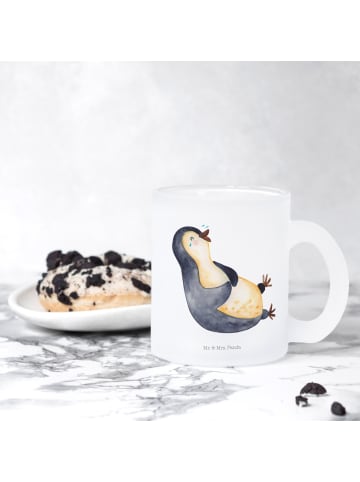 Mr. & Mrs. Panda Teetasse Pinguin Lachen ohne Spruch in Transparent