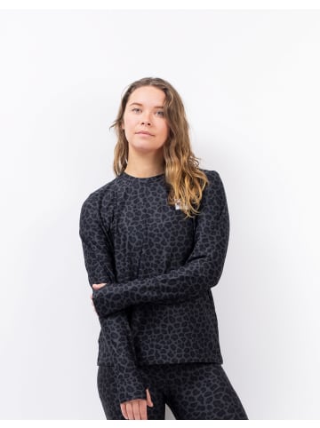 eivy Langarmshirt in Black Leopard