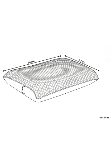 Beliani Memory Foam Kissen ATHOS in Violett/Weiß - (W) 54 x (H) 12 x (L) 37 cm