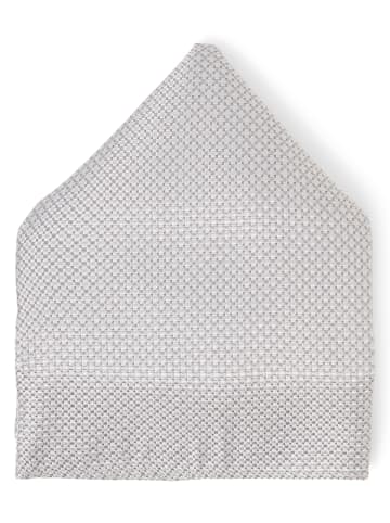 Finshley & Harding London Fliege und Einstecktuch in hellgrau - 0009