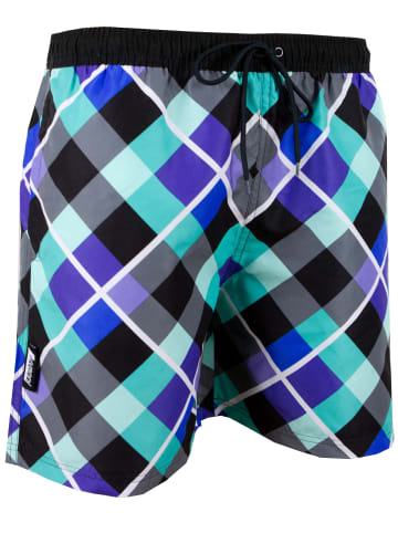 LUVANNI Boardshorts Style 12 Kariert in Blau