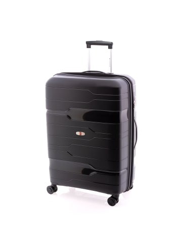 Gladiator 3800 4 Rollen Trolley 77 cm mit Dehnfalte in black