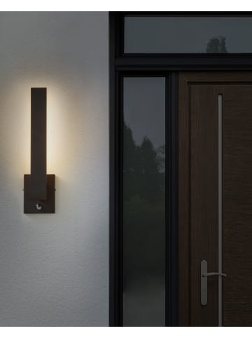 Beliani Wandleuchte für den Außenbereich TUMMEL in Schwarz