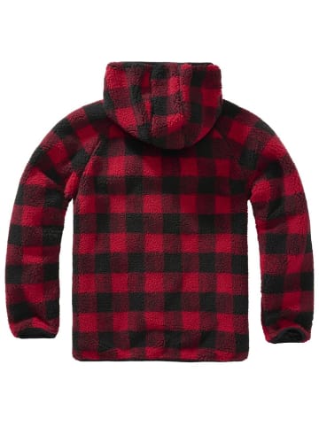 Brandit Fleecejacke/Fleecepullover "Teddyfleece Worker Jacket" in Rot