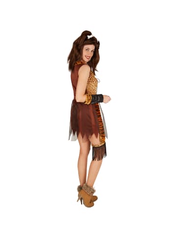 tectake Attraktives, kurzes Kleid, braun gemischt