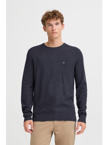 FQ1924 Strickpullover FQGRANBY STRUCTURE CREW NECK in Blau