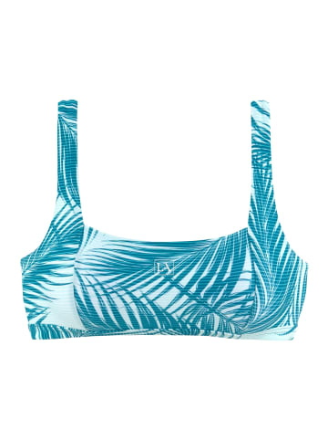 LASCANA ACTIVE Bustier-Bikini-Top in petrol-bedruckt