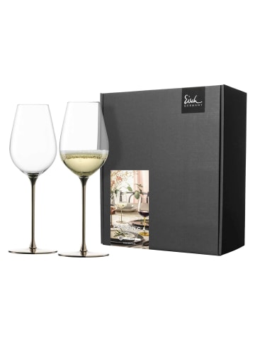 Eisch 2er Set Allround-Weingläser Essenca SensisPlus Platinum Edition 400 ml in platin