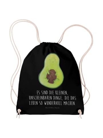 Mr. & Mrs. Panda Gym Bag Avocado Kern mit Spruch in Schwarz