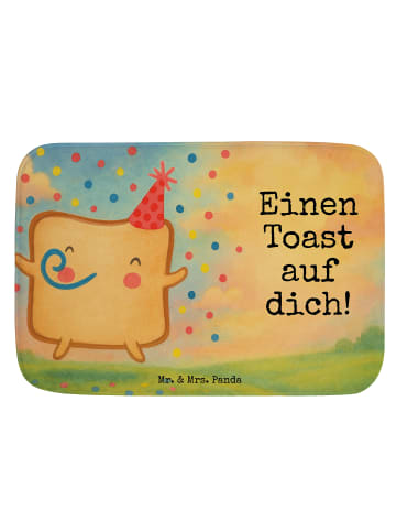Mr. & Mrs. Panda Badteppich Toast Party Design mit Spruch in Weiß