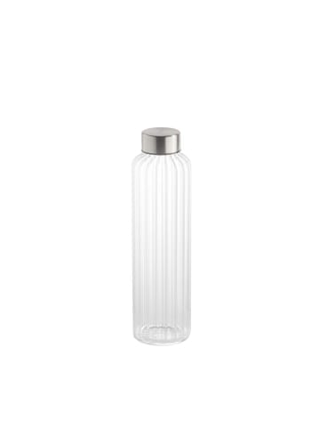 APS Trinkflasche EVERLINE  6,5 x 23 cm in transparent/silber