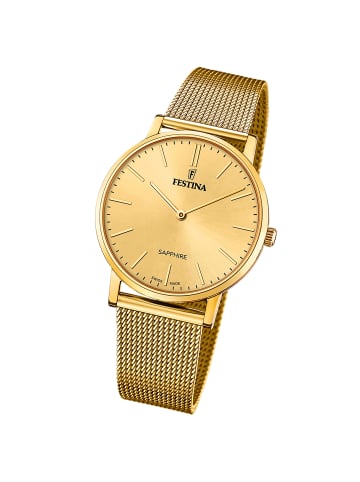 Festina Analog-Armbanduhr Festina Swiss Made gold mittel (ca. 39mm)