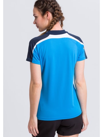 erima Liga 2.0 Poloshirt in curacao/new navy/weiss