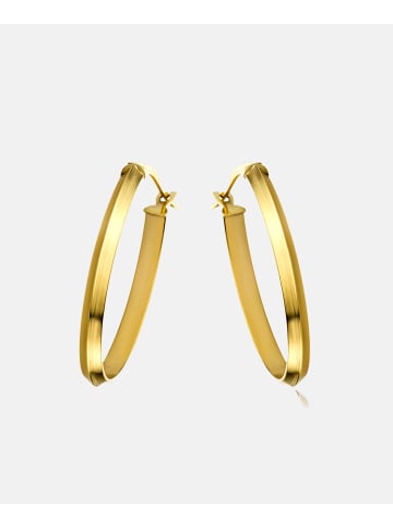 Diamant L'éternel Creolen aus 375 Gelbgold