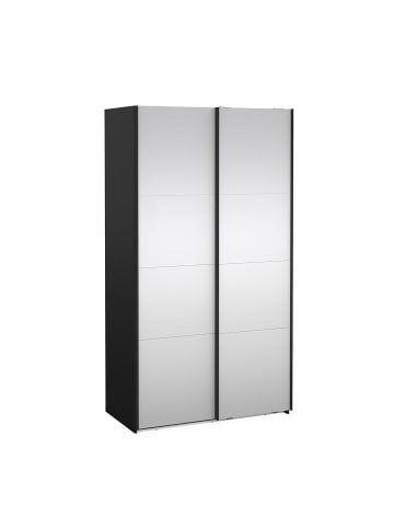 ebuy24 Schiebetürenschrank Catania (2-türig) Schwarz 119 x 67 cm