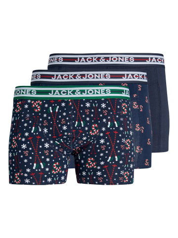 JACK & JONES Junior Trunks 'Xmas Candy' 3er Pack in dunkelblau