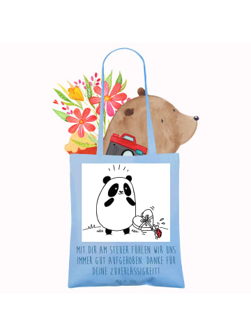 Mr. & Mrs. Panda Tasche Busfahrer Sicherheit mit Spruch in Sky Blue
