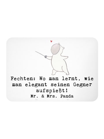 Mr. & Mrs. Panda Magnet Fechten Eleganz mit Spruch in Weiß