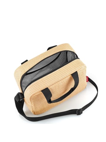 Reisenthel coolerbag to-go - Kühltasche 23.5 cm (twist powder blue) in raffia black