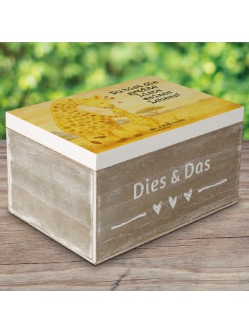 Mr. & Mrs. Panda Erinnerungsbox Giraffe Kind Design mit Spruch in Weiß