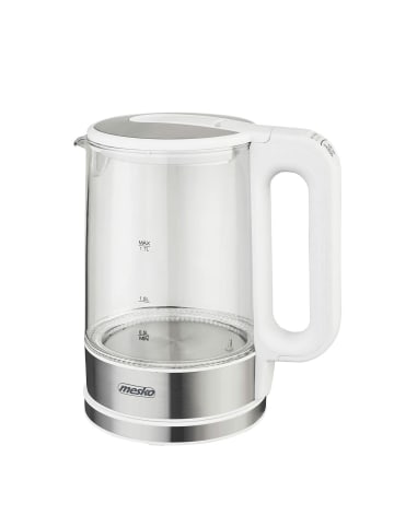 mesko MS 1301 Wasserkocher 1,7 L - 2200 W, mit Temperaturregelung in Weiß