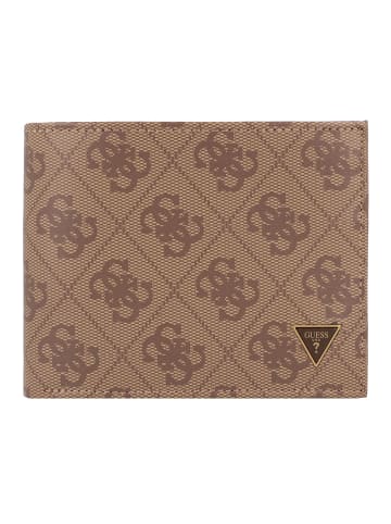 Guess Mito Geldbörse RFID Schutz Leder 12 cm in beige-brown