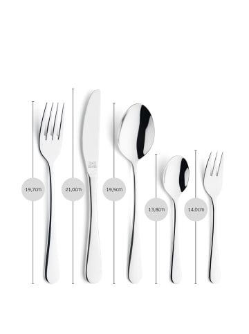 Beckmann & Rommerskirchen 60-tlg. Besteckset VIVA in edelstahl