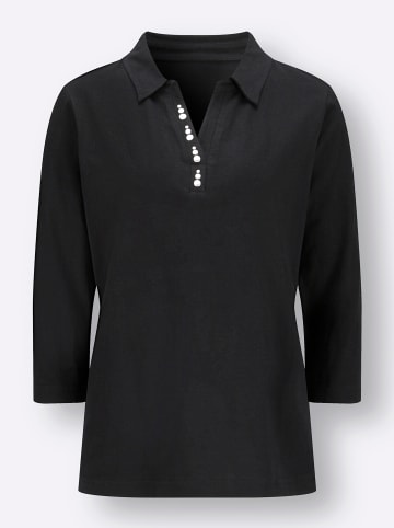 Sieh an! 3/4-Arm-Shirt in schwarz