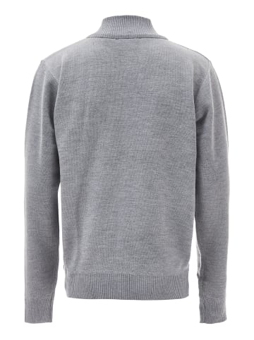 mozzaar Herren Cardigan in Hellgrau Melange