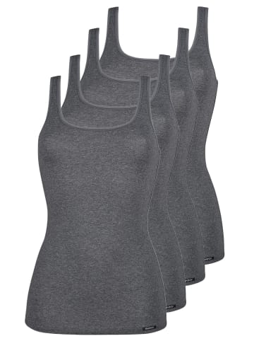 Skiny 4er Pack Tank Top in anthra melange