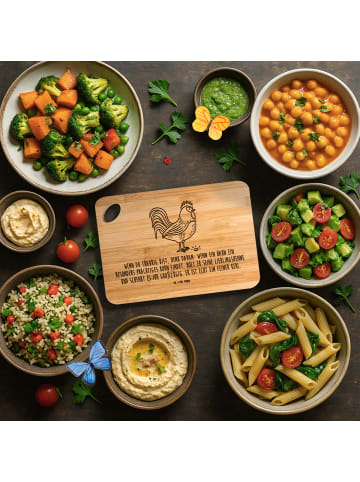 Mr. & Mrs. Panda schneidbrett Hahn Korn mit Spruch in Braun