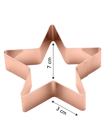 Echtwerk 4 er-Set Servietennring im Stern-Design in Kupfer