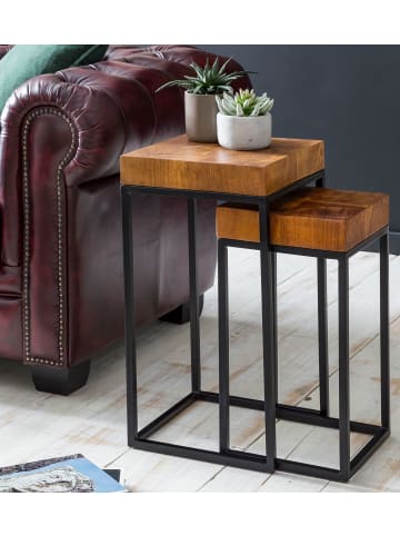 KADIMA DESIGN Design Satztisch WL5.660 Metall Beistelltisch 2er Set Klein,