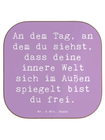 Mr. & Mrs. Panda Untersetzer für Gläser Spruch Selbstreflexion F... in Lavendeltraum