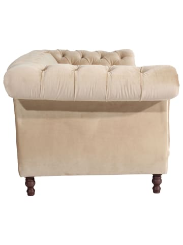 58 aufm Kessel CHESTERFIELD Sofa 3-Sitzer Kaylin Samtvelours sand