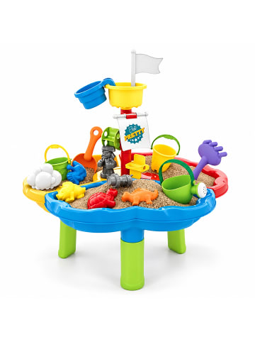 relaxdays Wasserspieltisch "Pirateninsel" in Bunt - (B)60 x (H)58 x (T)60 cm