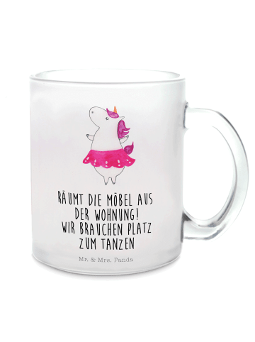 Mr. & Mrs. Panda Teetasse Einhorn Ballerina mit Spruch in Transparent