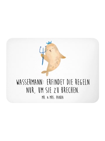 Mr. & Mrs. Panda Kühlschrankmagnet Wassermann Freigeist mit Spruch in Weiß