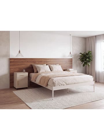 Beliani 2-tlg Doppelbett VAURS in Beige
