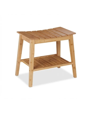 relaxdays Badhocker in Natur - (B)51,5 x (H)45 x (T)34 cm
