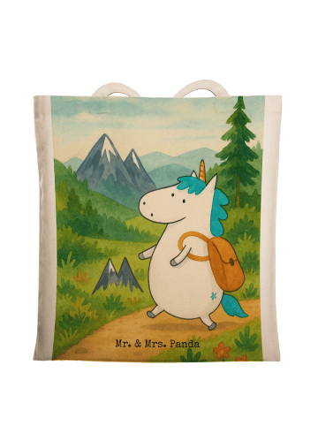 Mr. & Mrs. Panda Schultasche Einhorn Bergsteiger Design ohne Spruch in Weiß